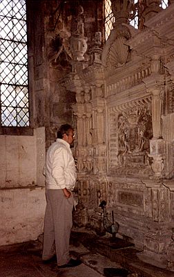 Michael looks at the Monument